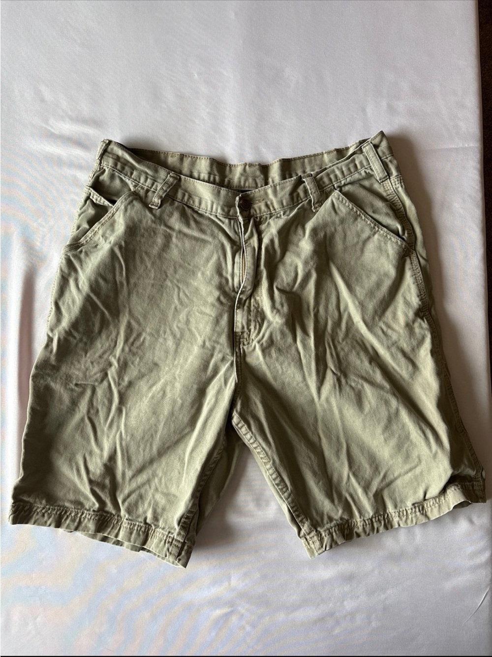 Men's Khaki Flat-Front Shorts - Casual Everyday Shorts